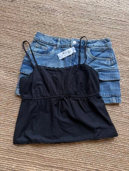 Black sleeveless top